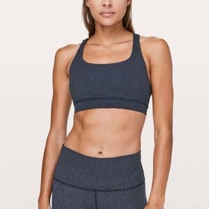 Lululemon Athletica Energy Bra
Pacific Pointe Jacquard True Navy Onyx Blue 10
